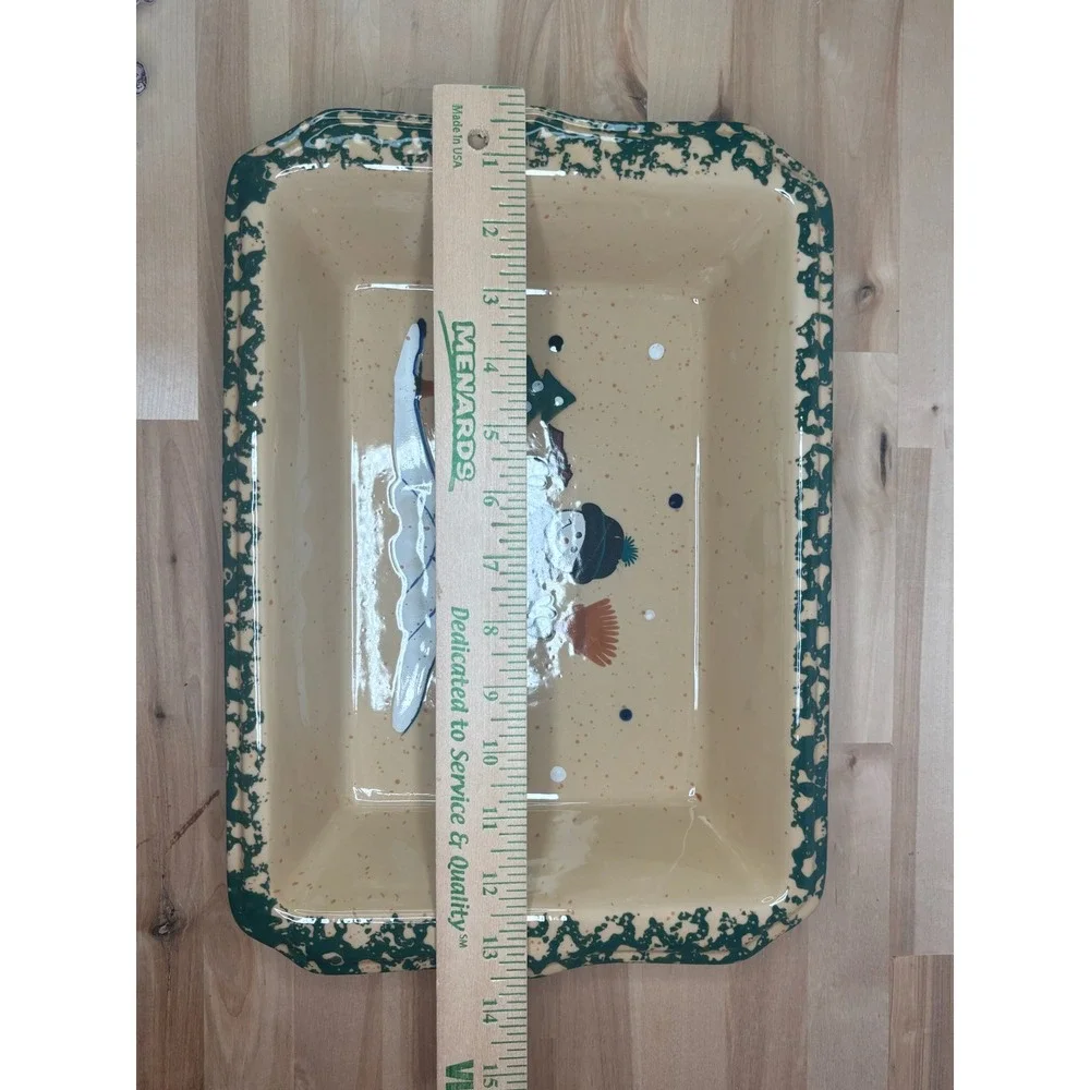 LTD Commodities Country Snowman Stoneware Baker Rectangular Casserole Dish 13x9